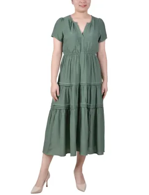 Ankle Length Short Sleeve Dress - Petite
