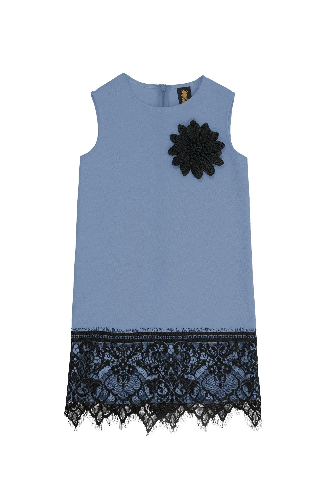 Blue Gray Stretchy Sleeveless Party Mother Daughter Dress