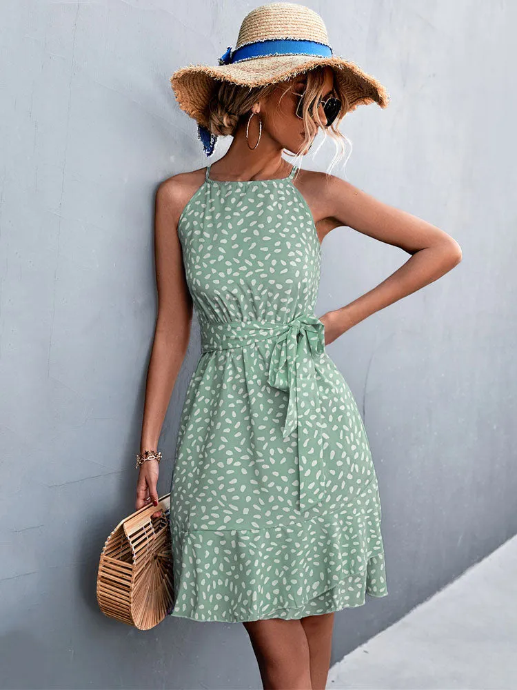 Boho Chic Halter Neck Dress