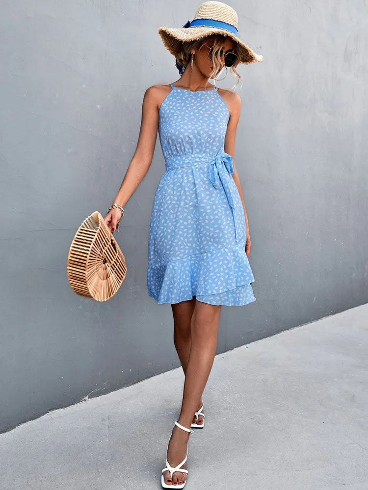 Boho Chic Halter Neck Dress
