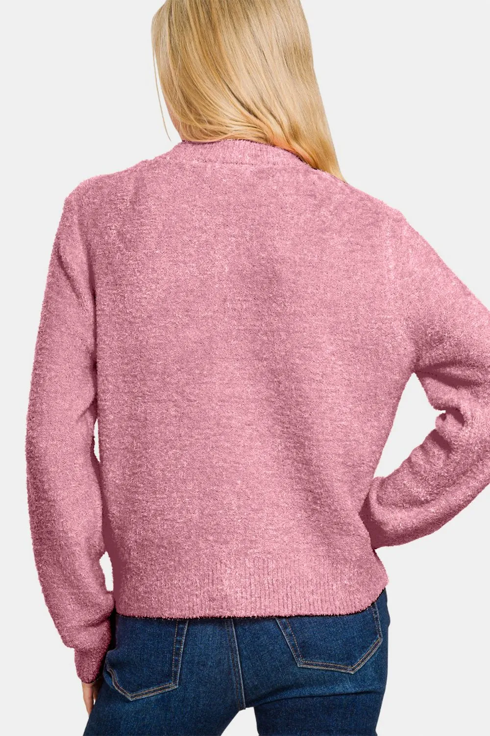 Button Down Long Sleeve Cardigan