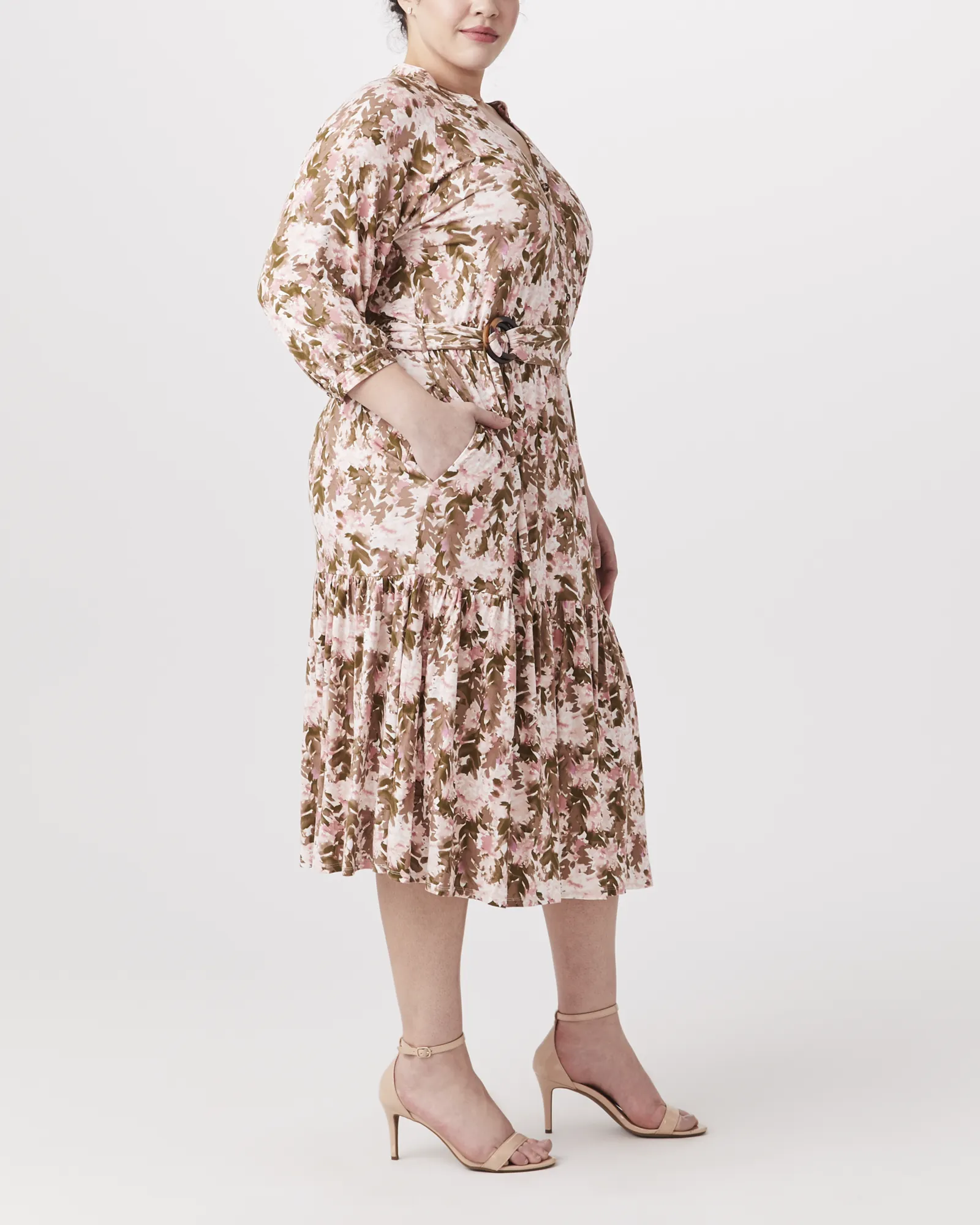 Collette Midi Dress | Pink / Light Green