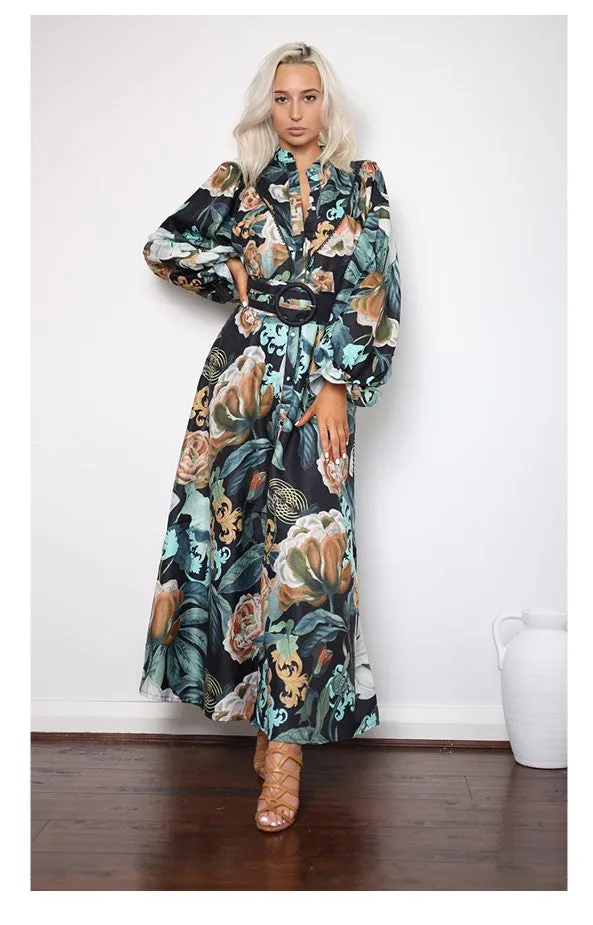 DONNATELLA NOIR MAXI DRESS