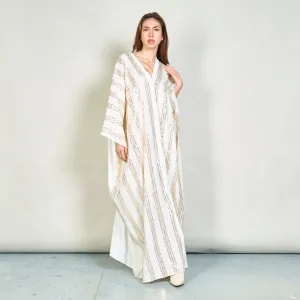 Elegant striped sequin kaftan wholesale