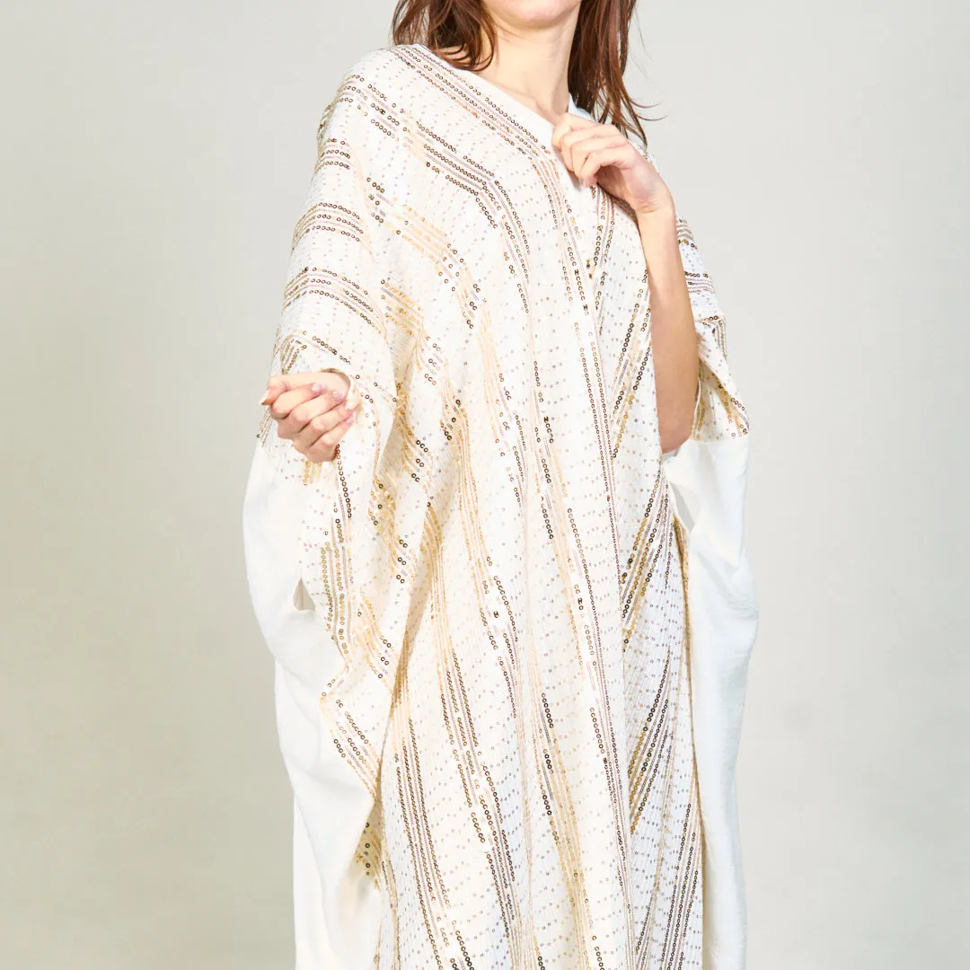 Elegant striped sequin kaftan wholesale