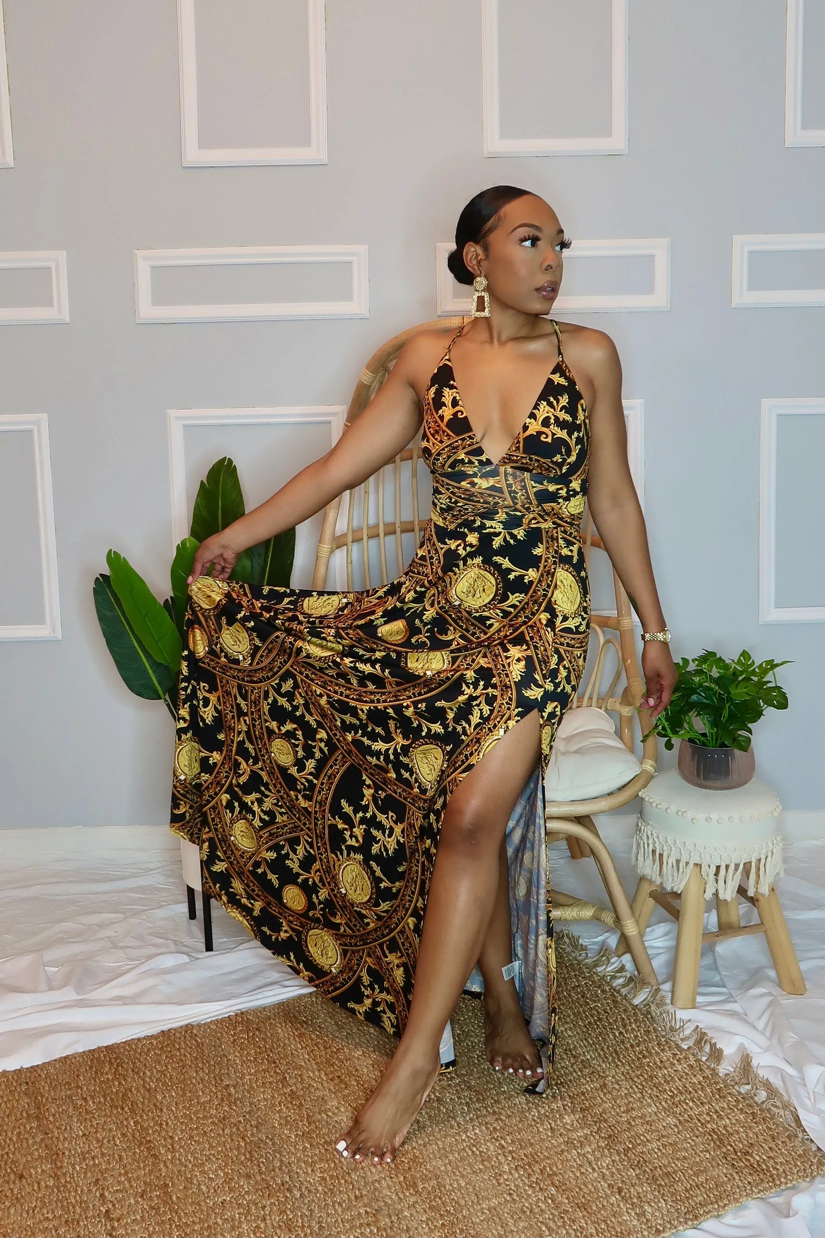Expensive Habits Slit Dress