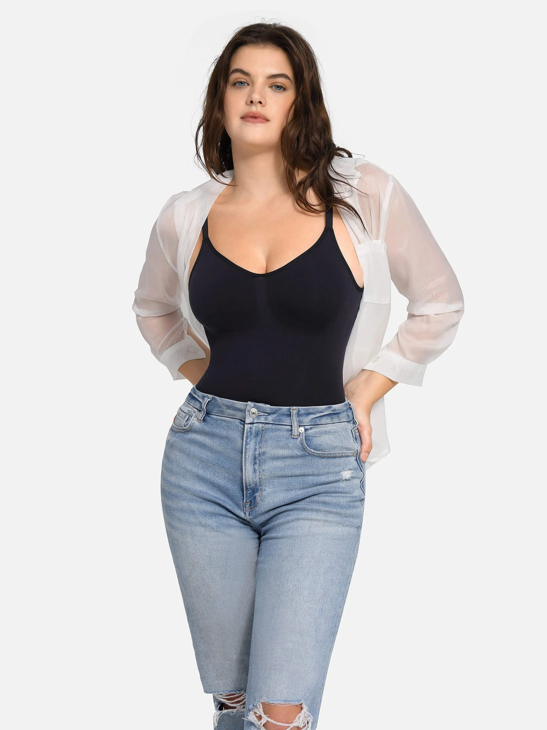 Feelingirl Body Sculpt Backless Seamless Bodysuit