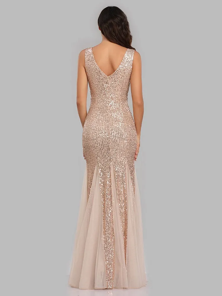 Formal Sequin Dress With Flair