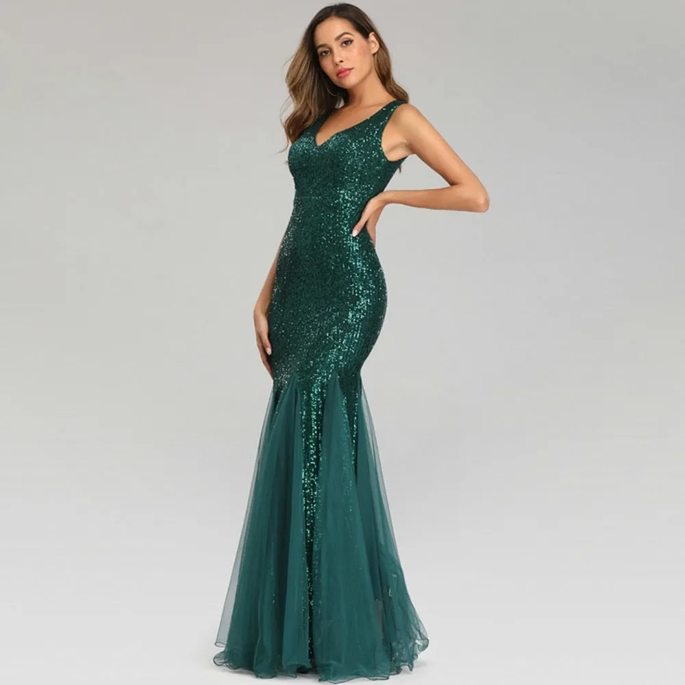 Formal Sequin Dress With Flair