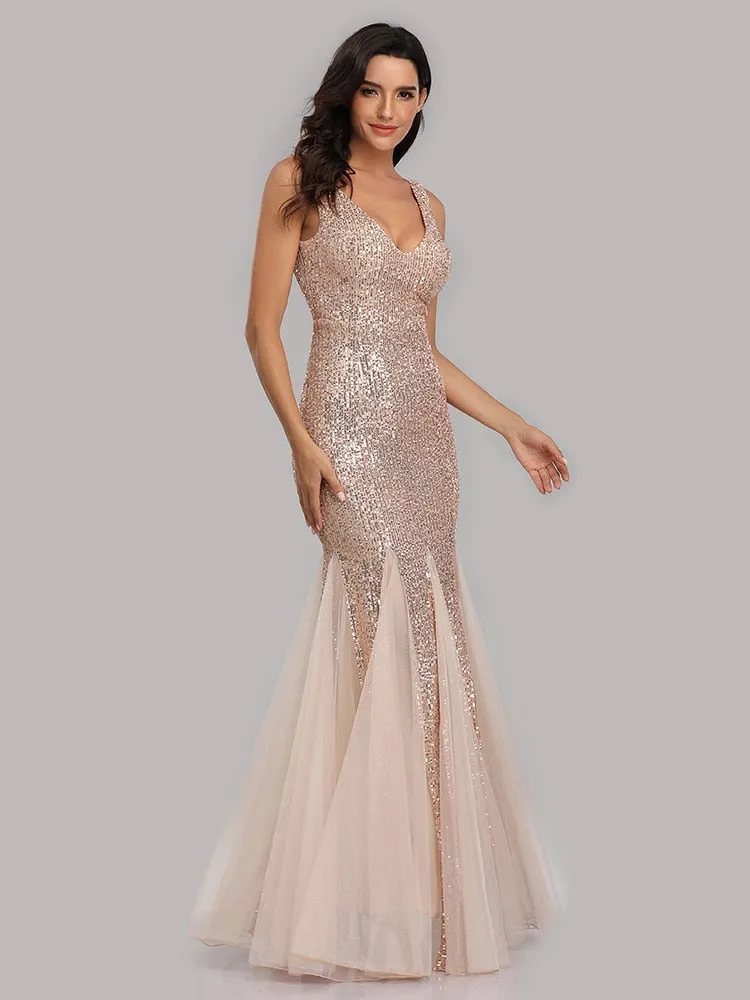 Formal Sequin Dress With Flair