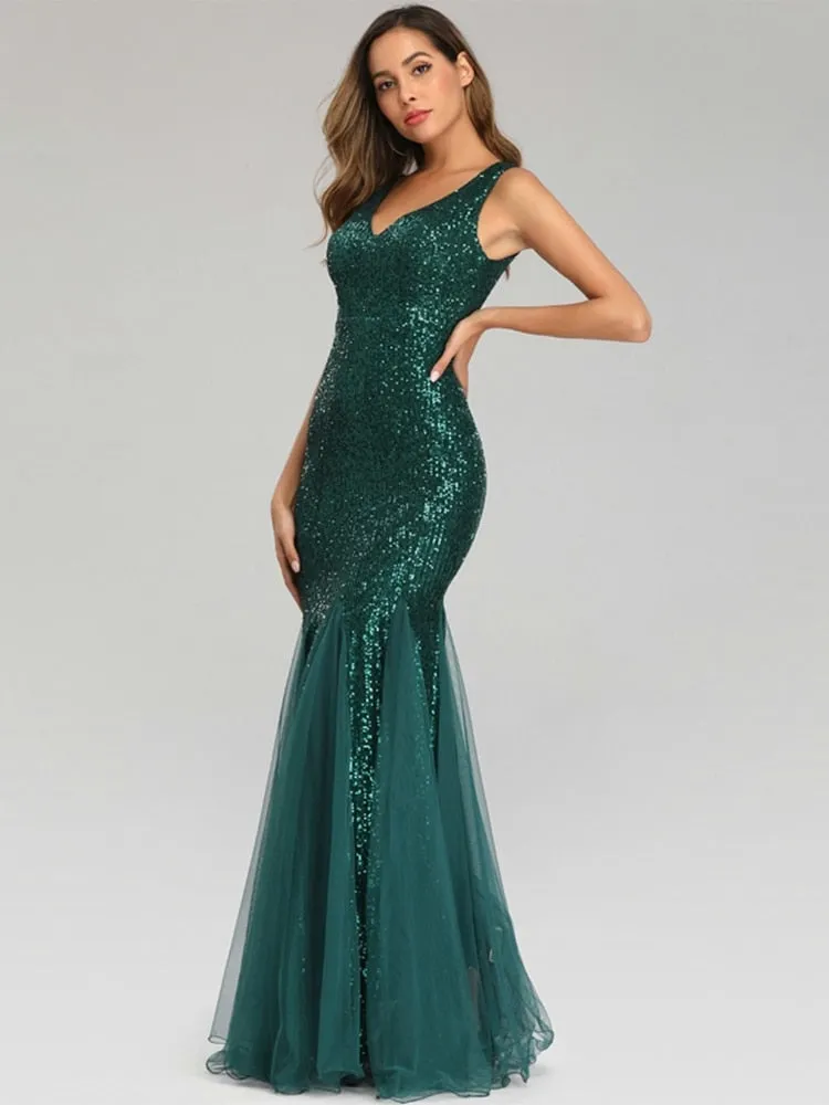 Formal Sequin Dress With Flair