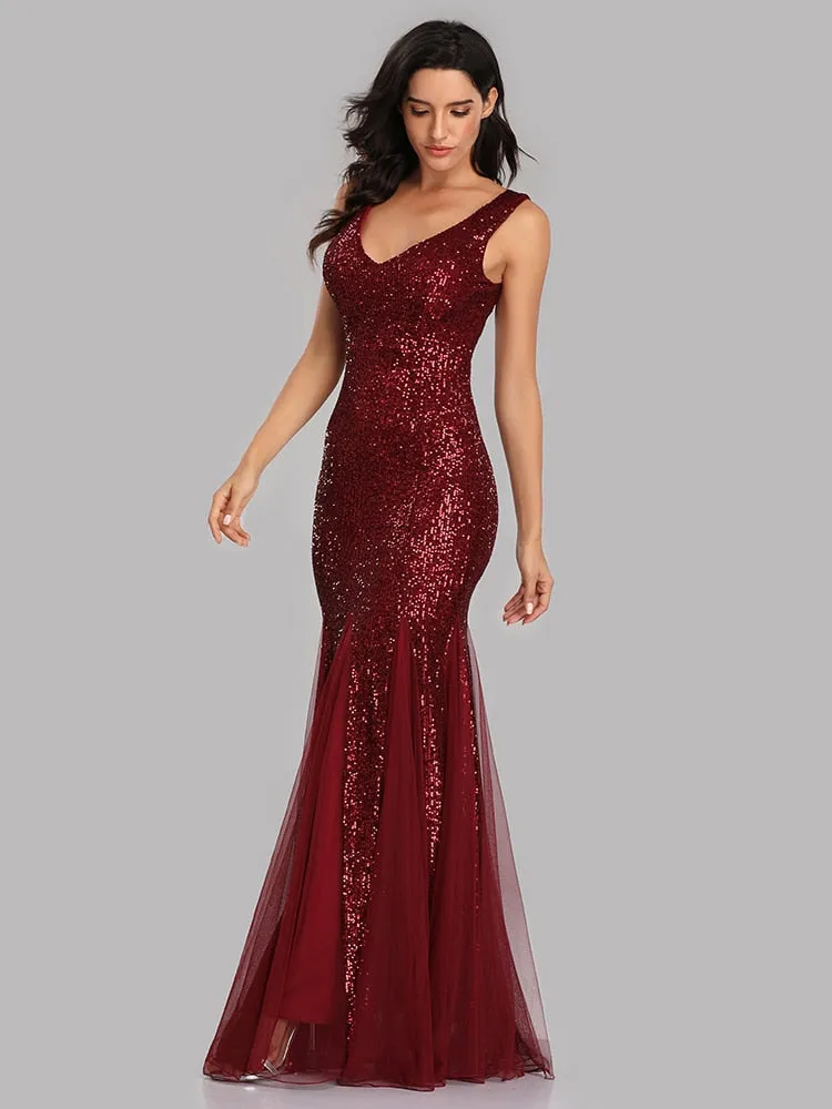 Formal Sequin Dress With Flair