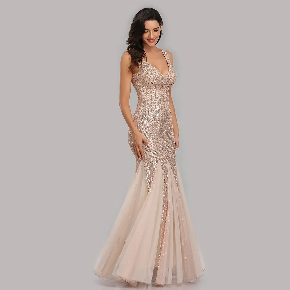 Formal Sequin Dress With Flair
