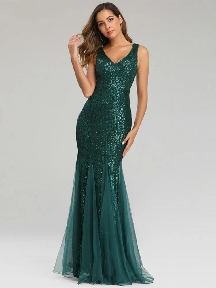 Formal Sequin Dress With Flair