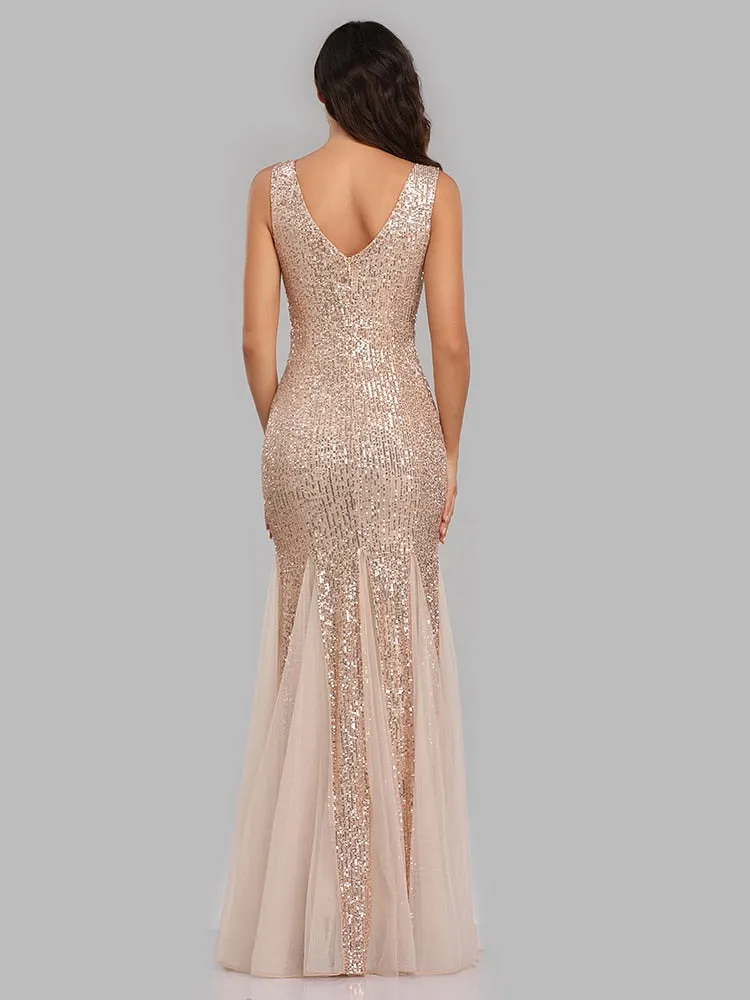 Formal Sequin Dress With Flair