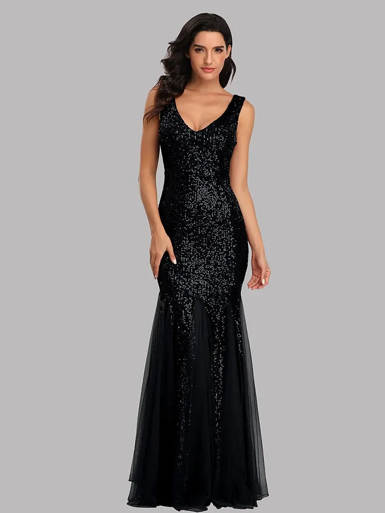 Formal Sequin Dress With Flair