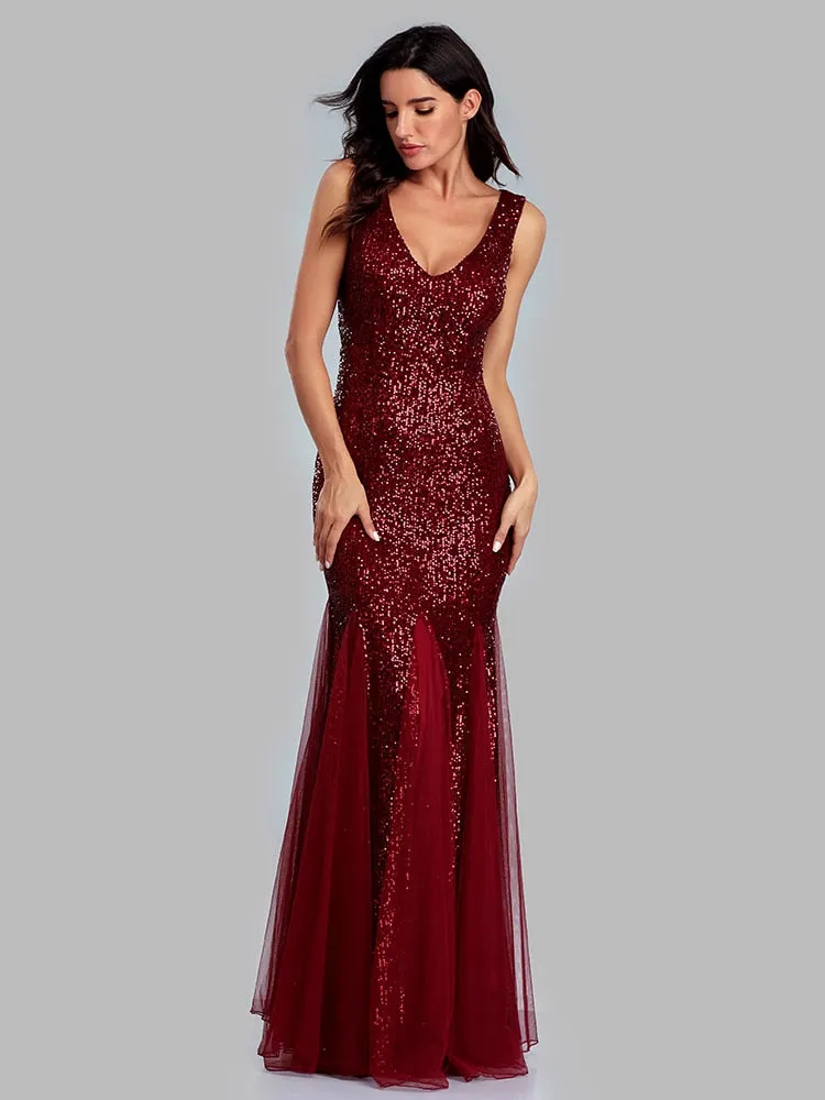 Formal Sequin Dress With Flair