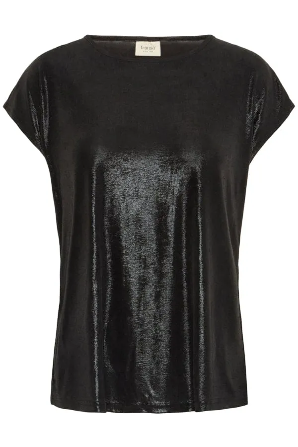 Fransa Slinky Top Black
