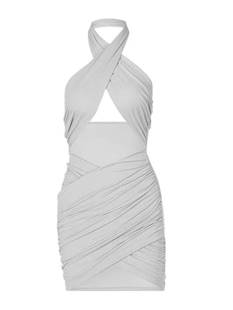 Hanah Halter Neck Tank Mini Dress
