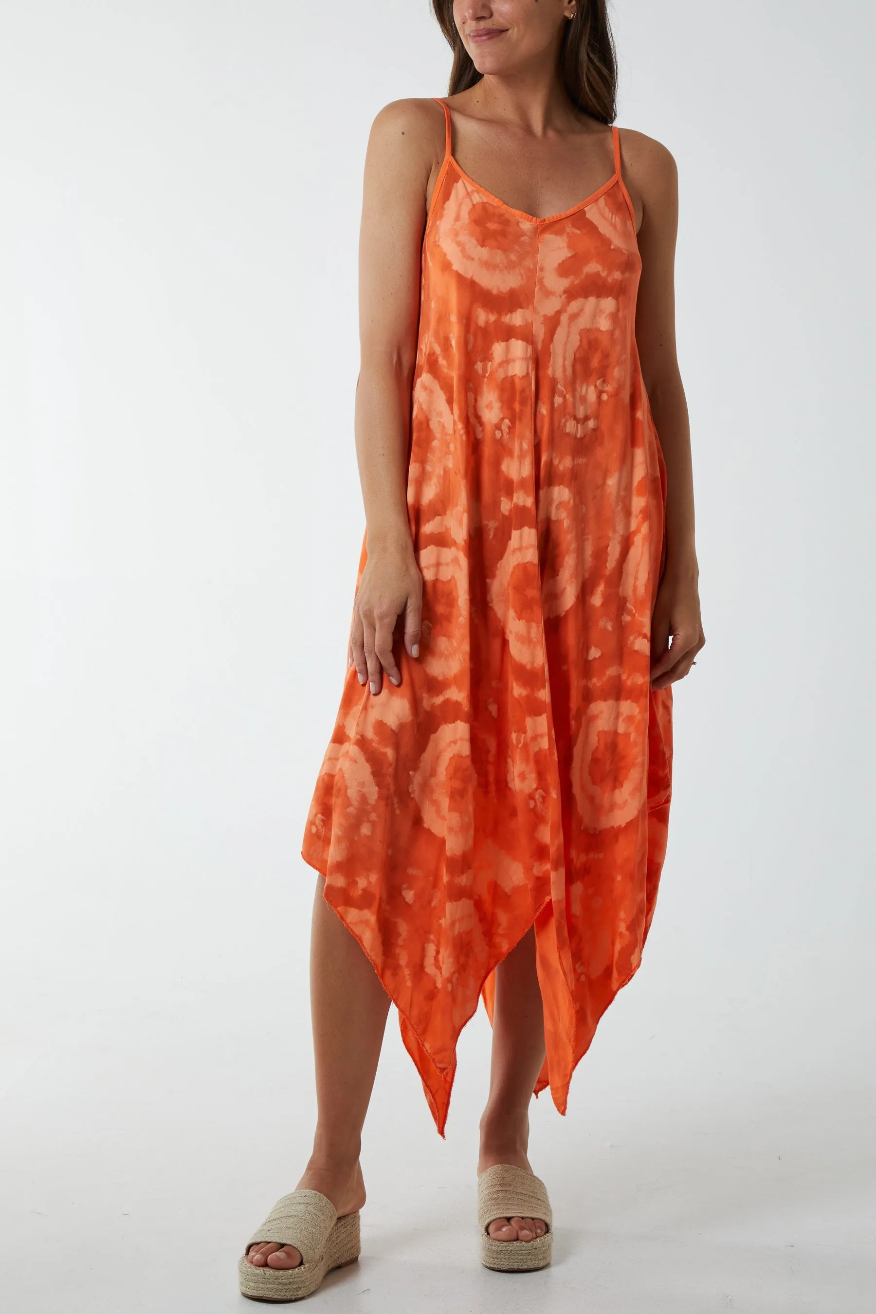 Hanky Hem Tie Dye Cami Dress