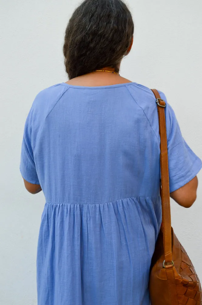 ICHI Foxa Blue Midi Dress
