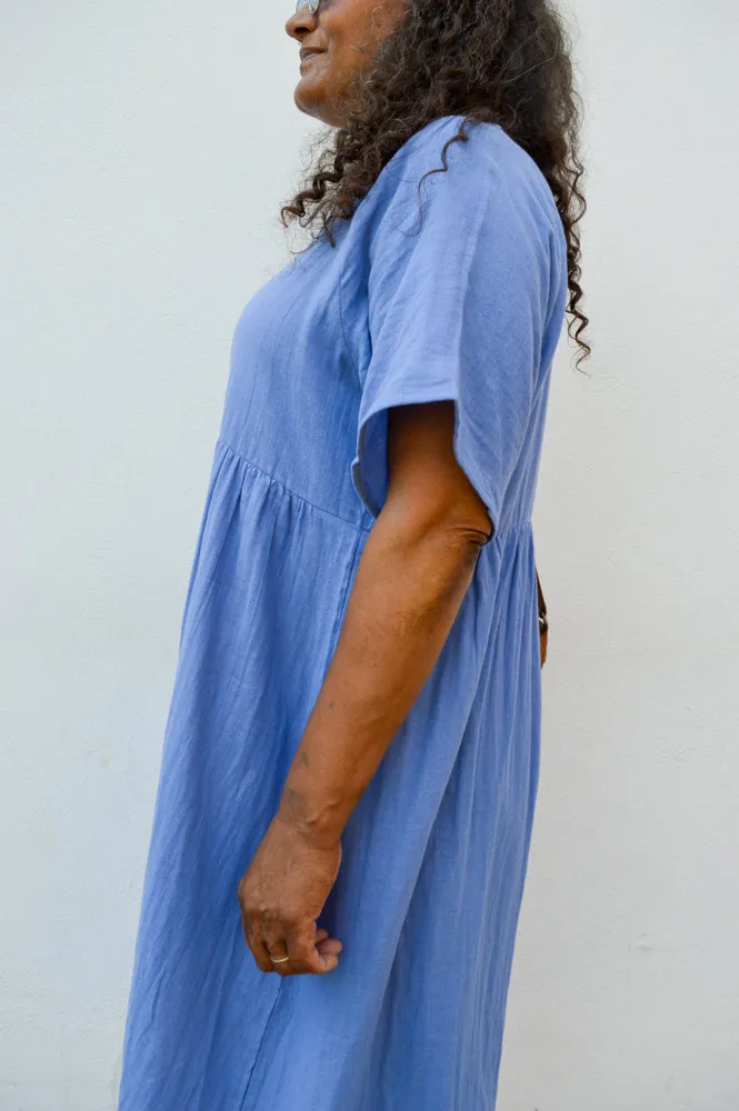 ICHI Foxa Blue Midi Dress
