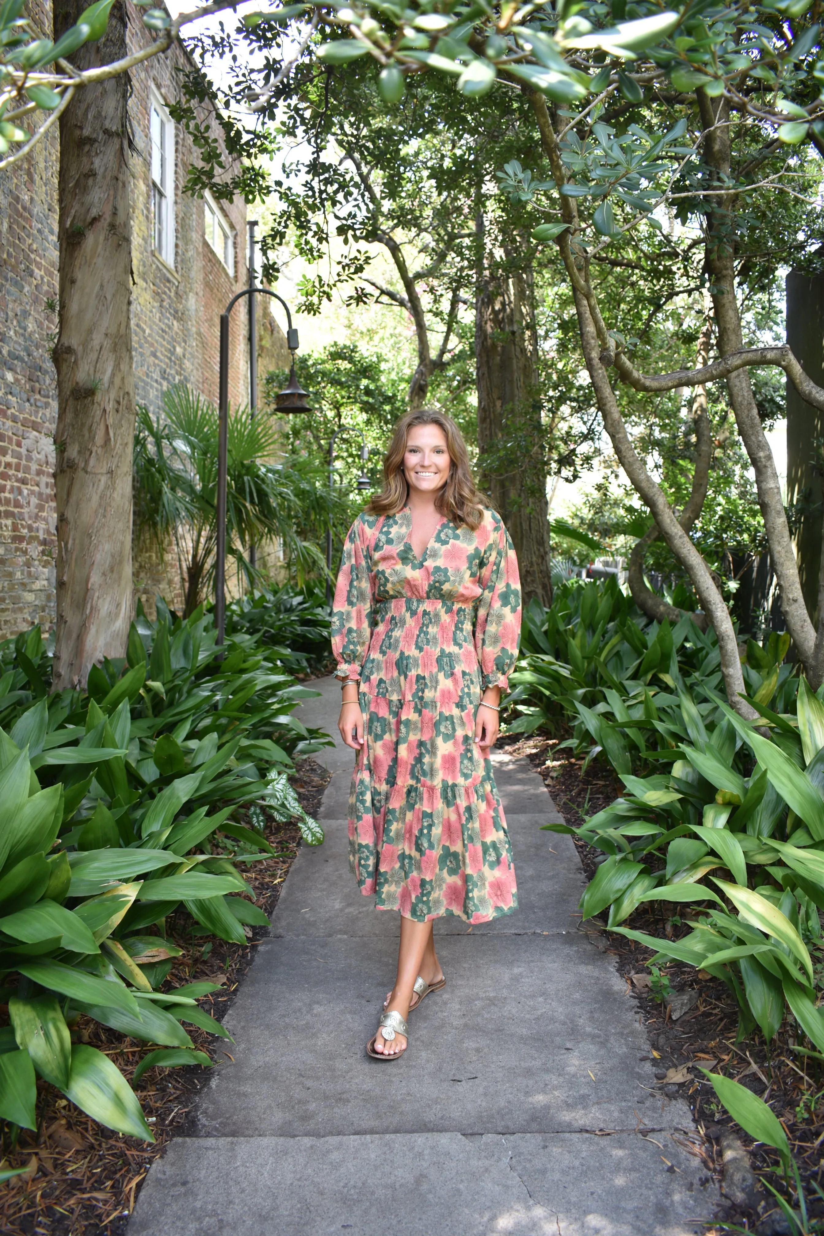 Jacqui Midi Dress Tea Floral