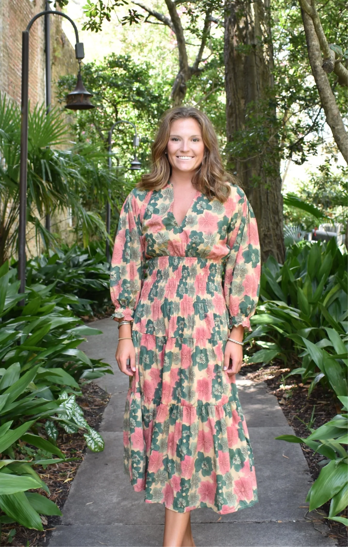 Jacqui Midi Dress Tea Floral