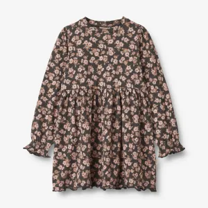 Jersey Dress L/S Eliane - raven anemones