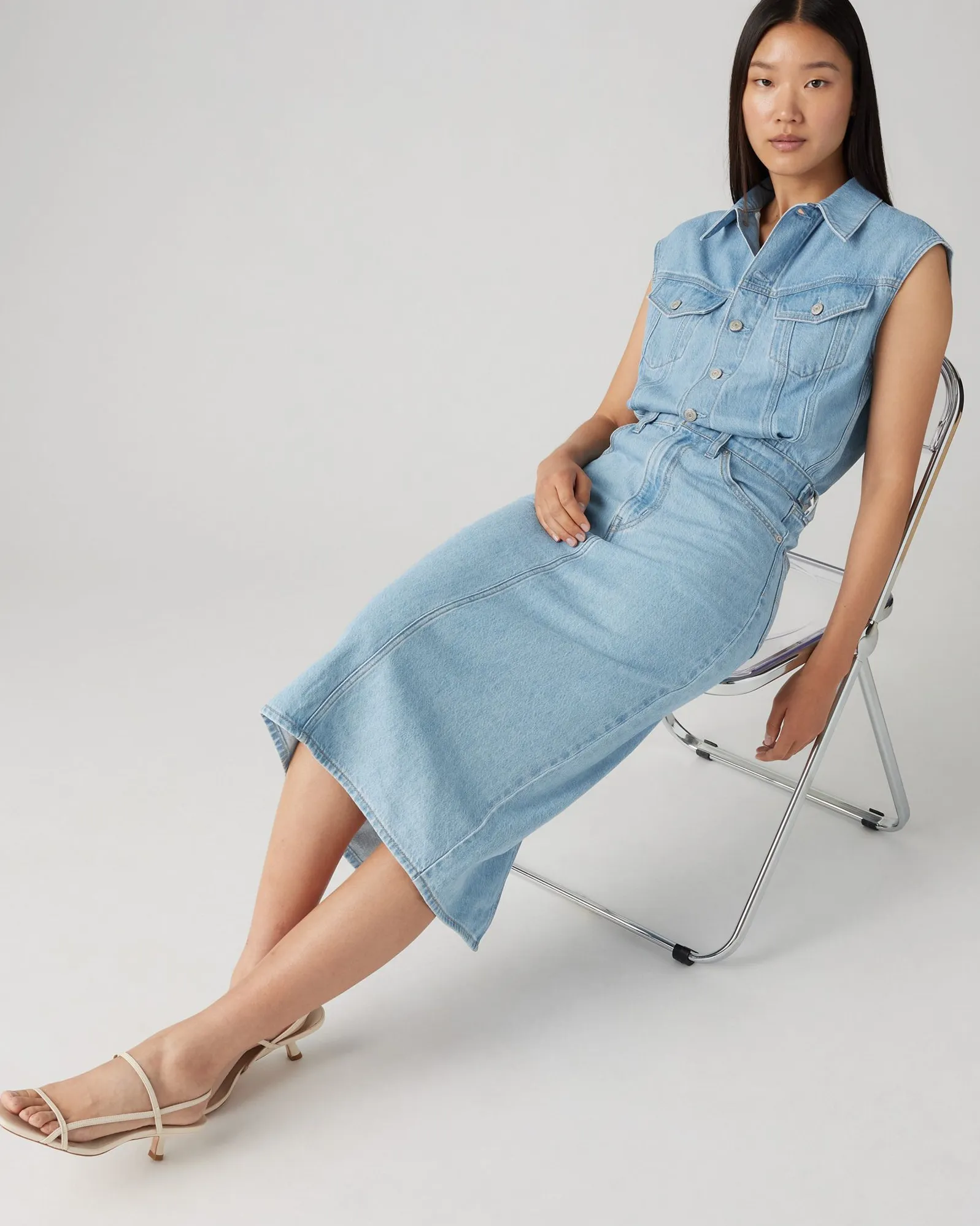 Levi's® Womens Iconic Sleeveless Midi Dress - Wrapped in Blue