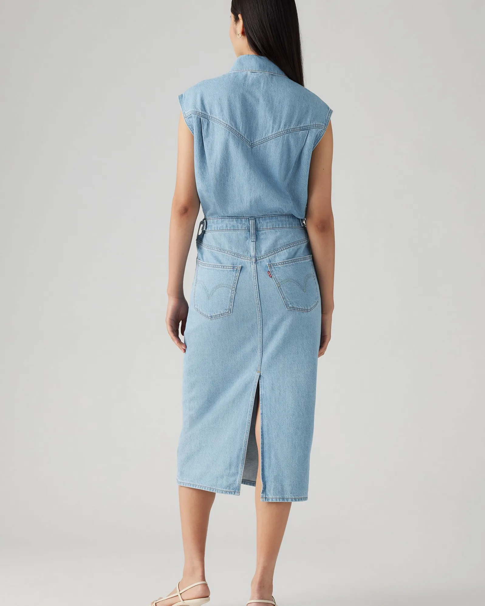 Levi's® Womens Iconic Sleeveless Midi Dress - Wrapped in Blue