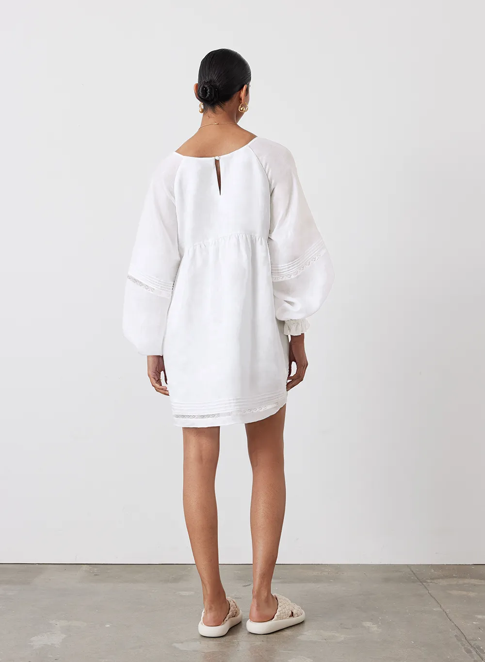 Lillian Linen Organic Cotton Smock Mini | Cream