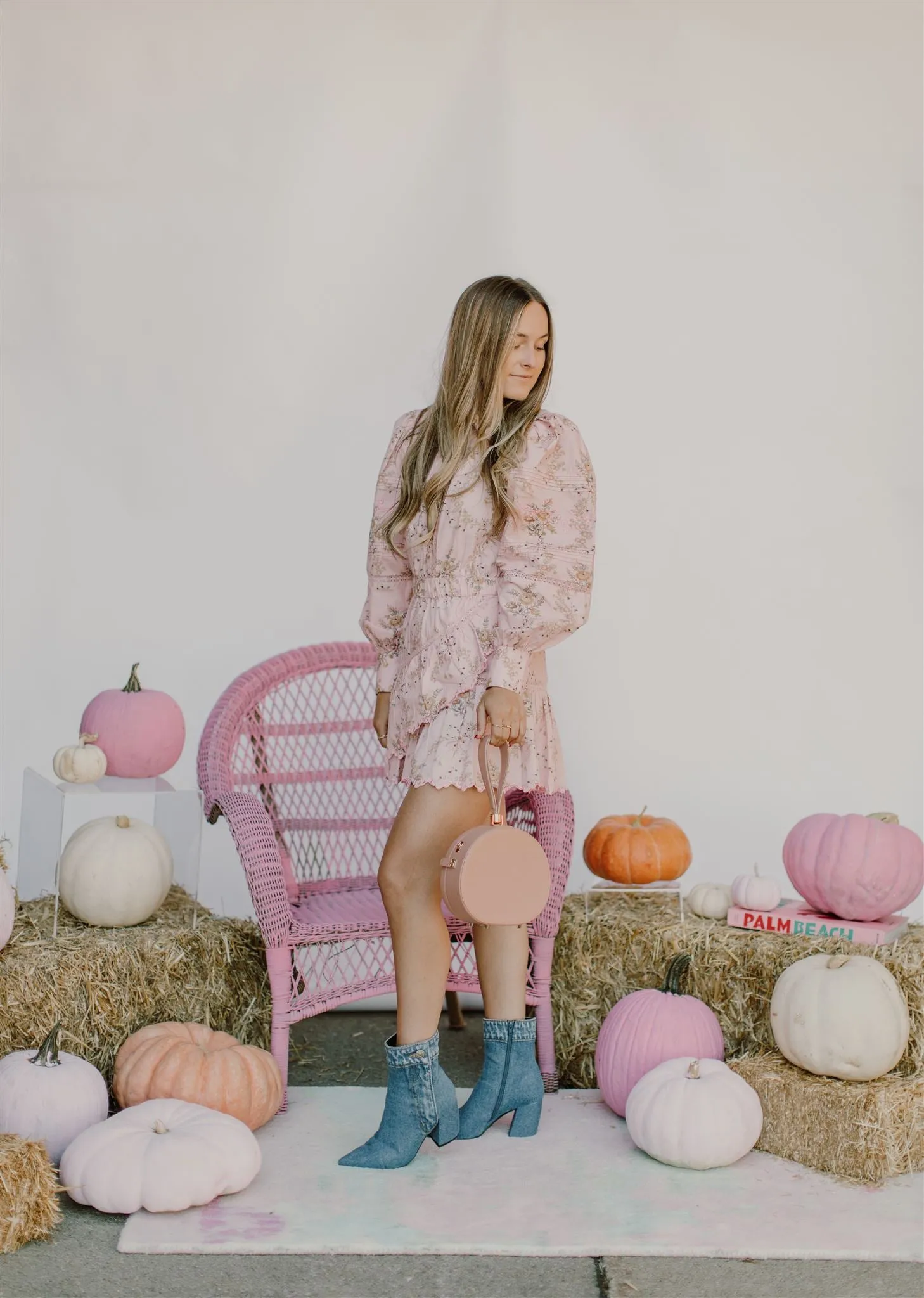 Love Shack Fancy - Dubov Dress in Honey Dew Pink