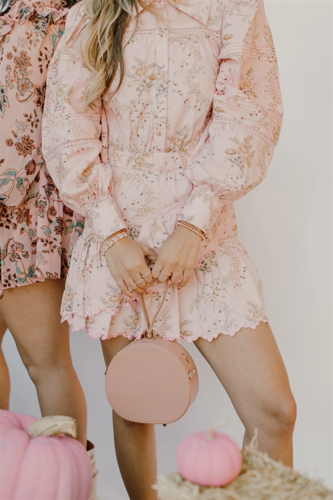 Love Shack Fancy - Dubov Dress in Honey Dew Pink