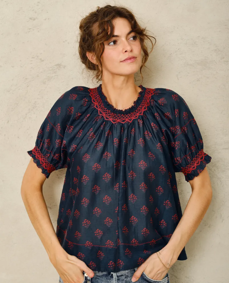 Mabe Lindi Indigo Smock Top