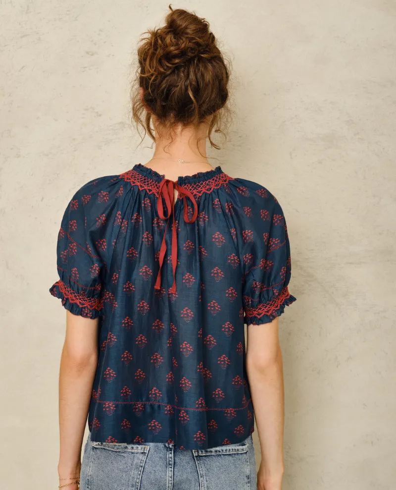 Mabe Lindi Indigo Smock Top