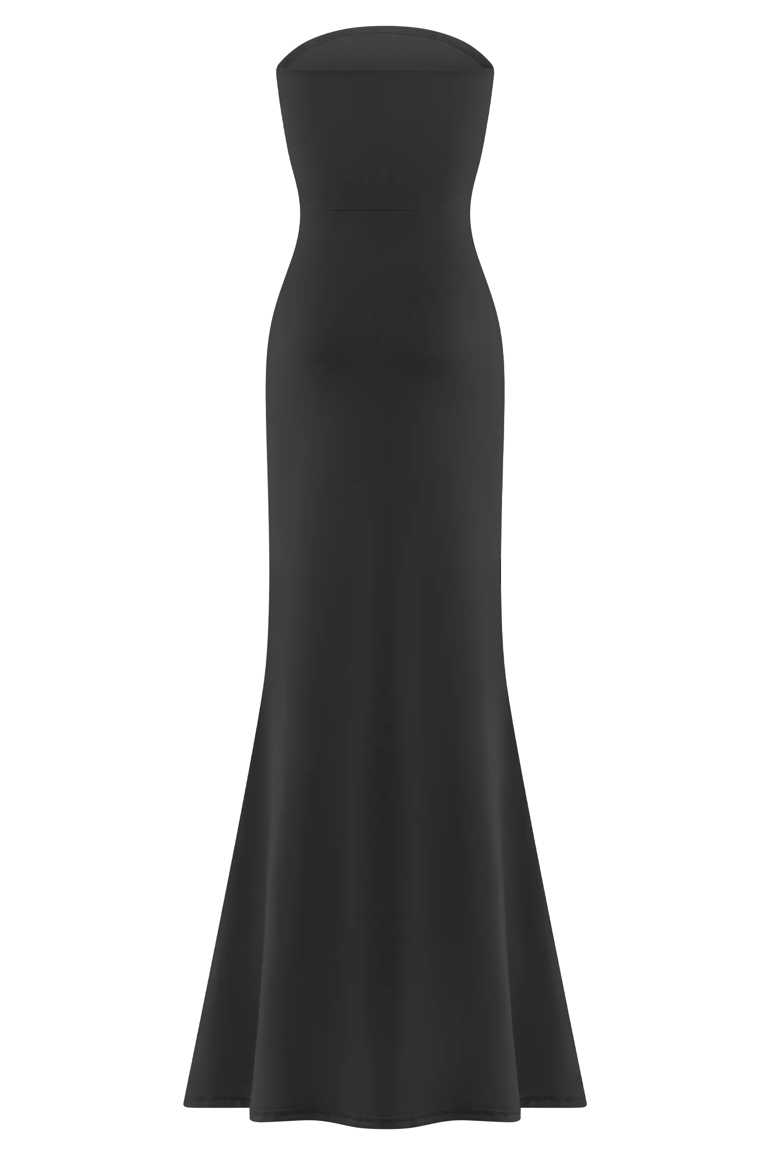 Madison Strapless Slinky Maxi Dress - Black