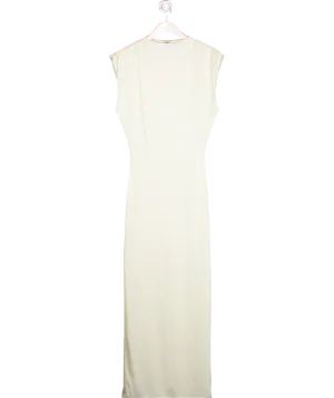 Mars the Label Cream Ruched Shoulder Maxi Dress UK 12