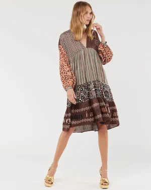 Me369 Eden Layered Dress | Chocolate