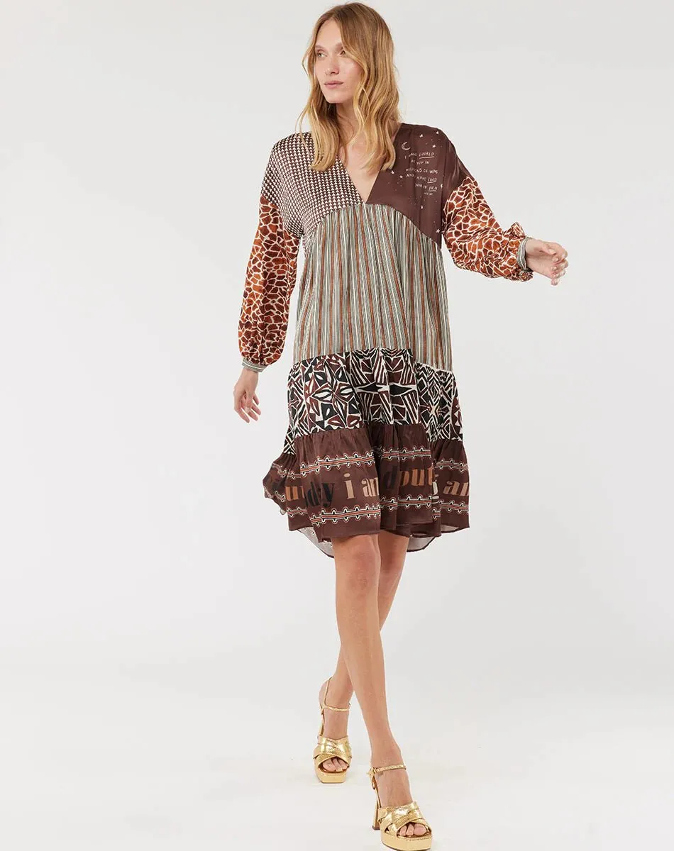 Me369 Eden Layered Dress | Chocolate