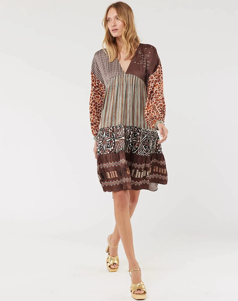 Me369 Eden Layered Dress | Chocolate