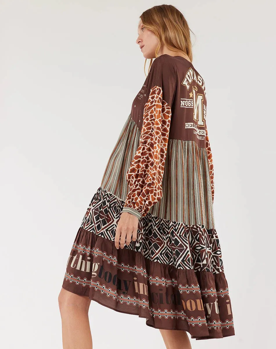 Me369 Eden Layered Dress | Chocolate