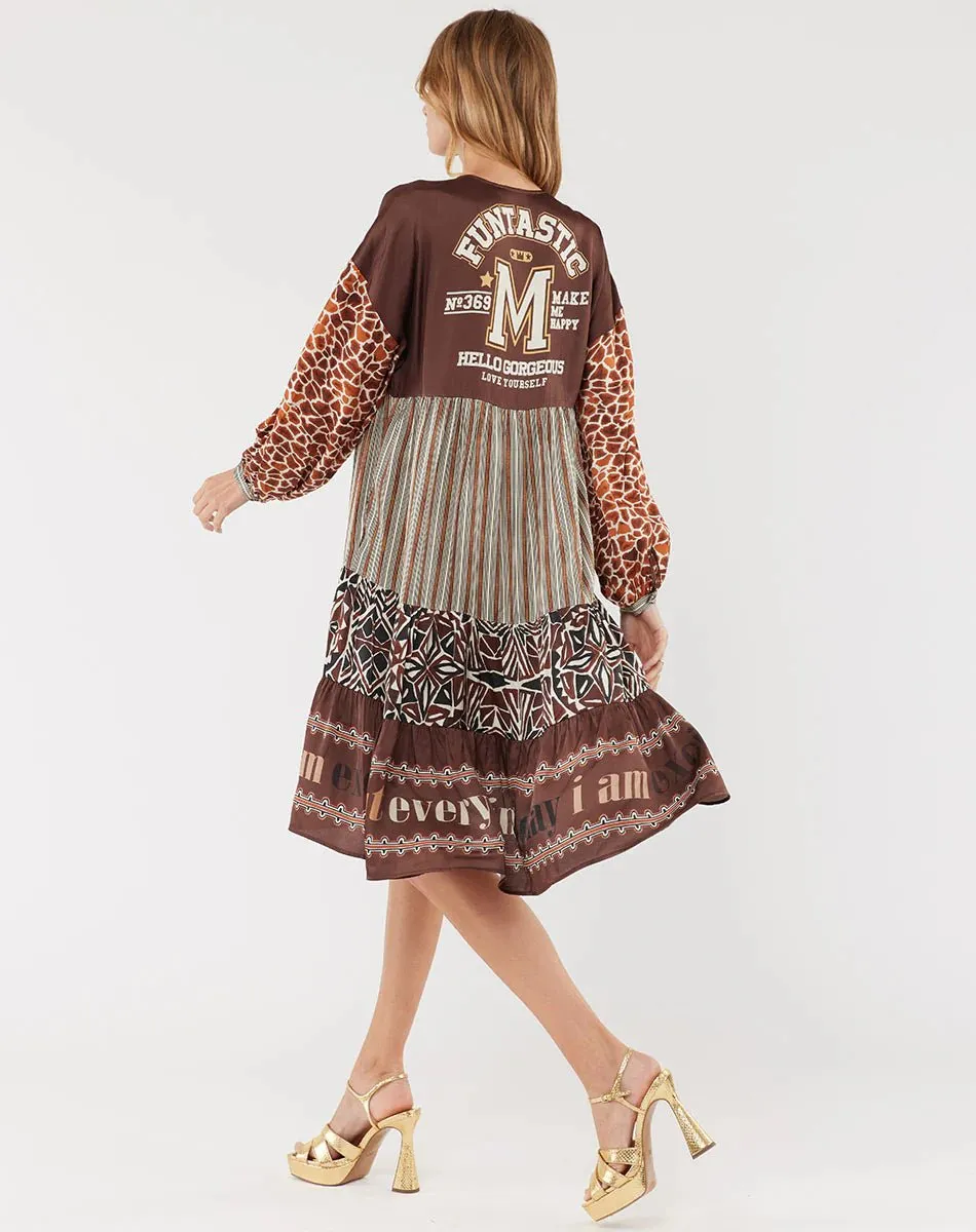 Me369 Eden Layered Dress | Chocolate