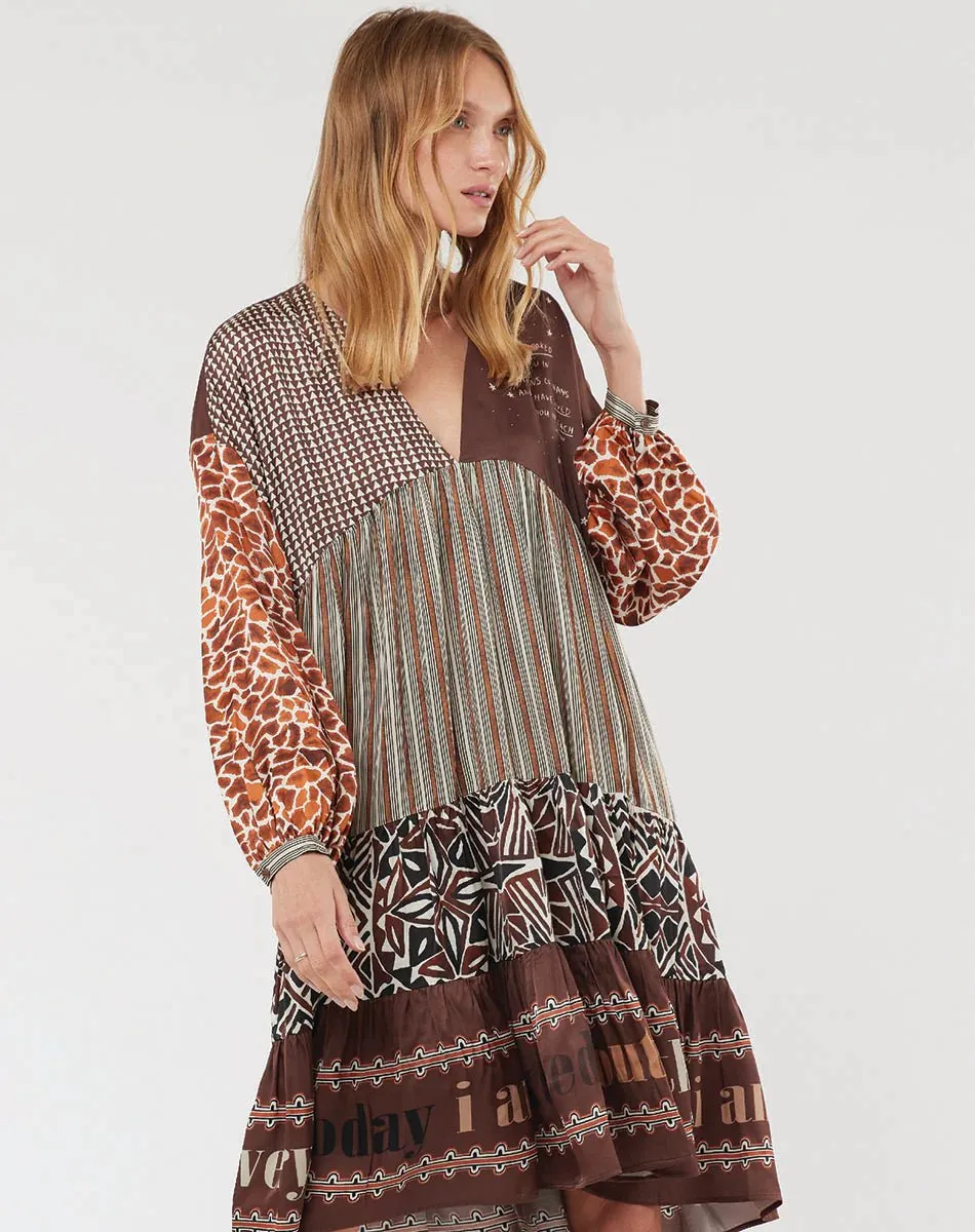 Me369 Eden Layered Dress | Chocolate
