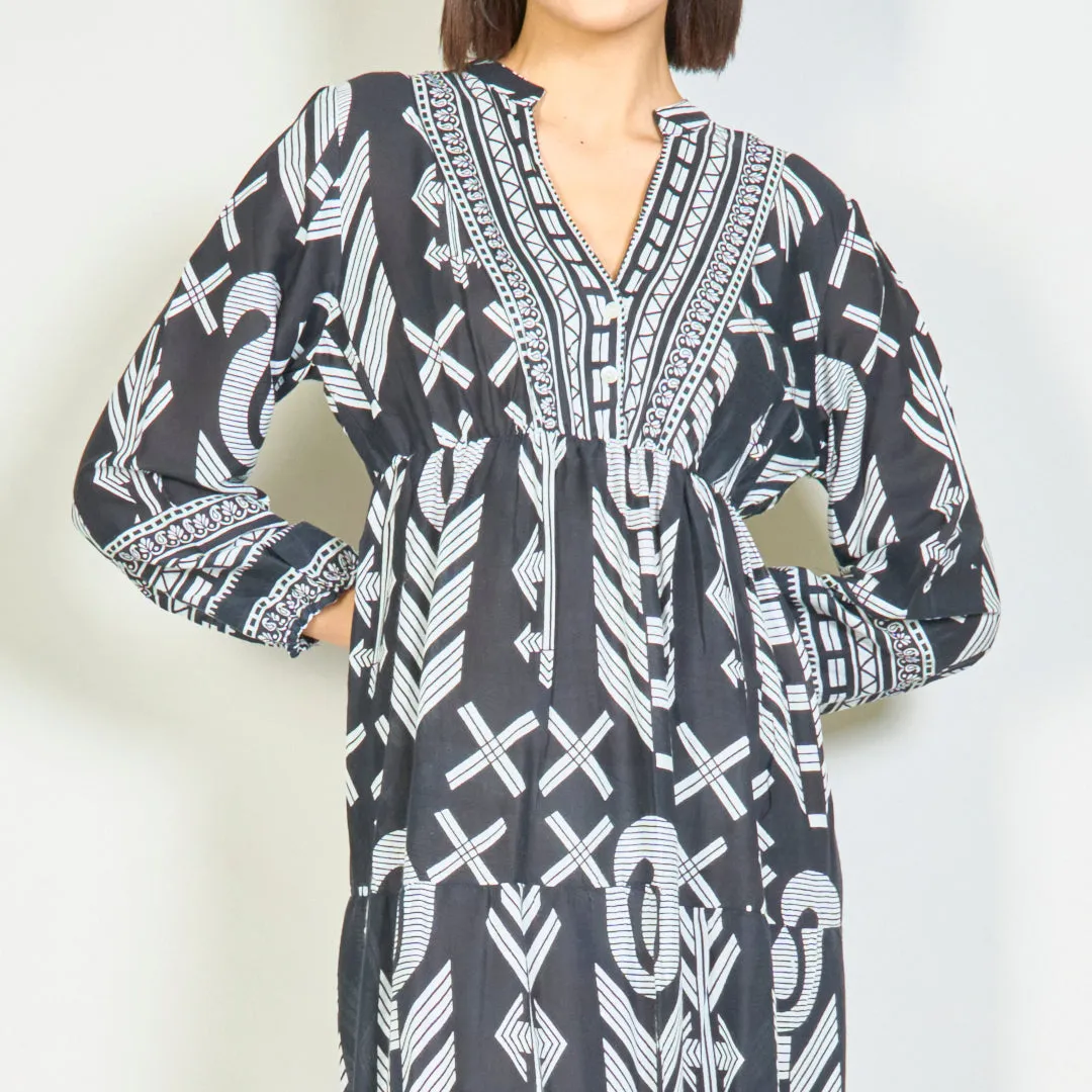 Modern tribal print maxi dress wholesale