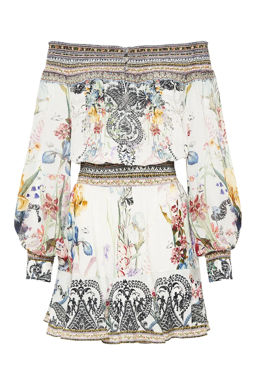 OFF SHOULDER SHORT DRESS TRUE ROMANCE