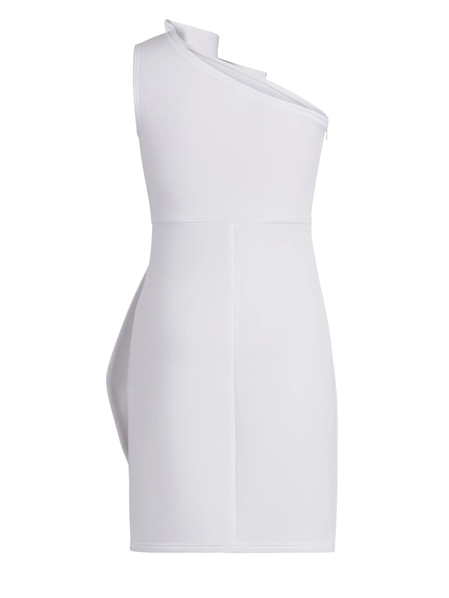One-Shoulder Ruffled Sheath Dress
