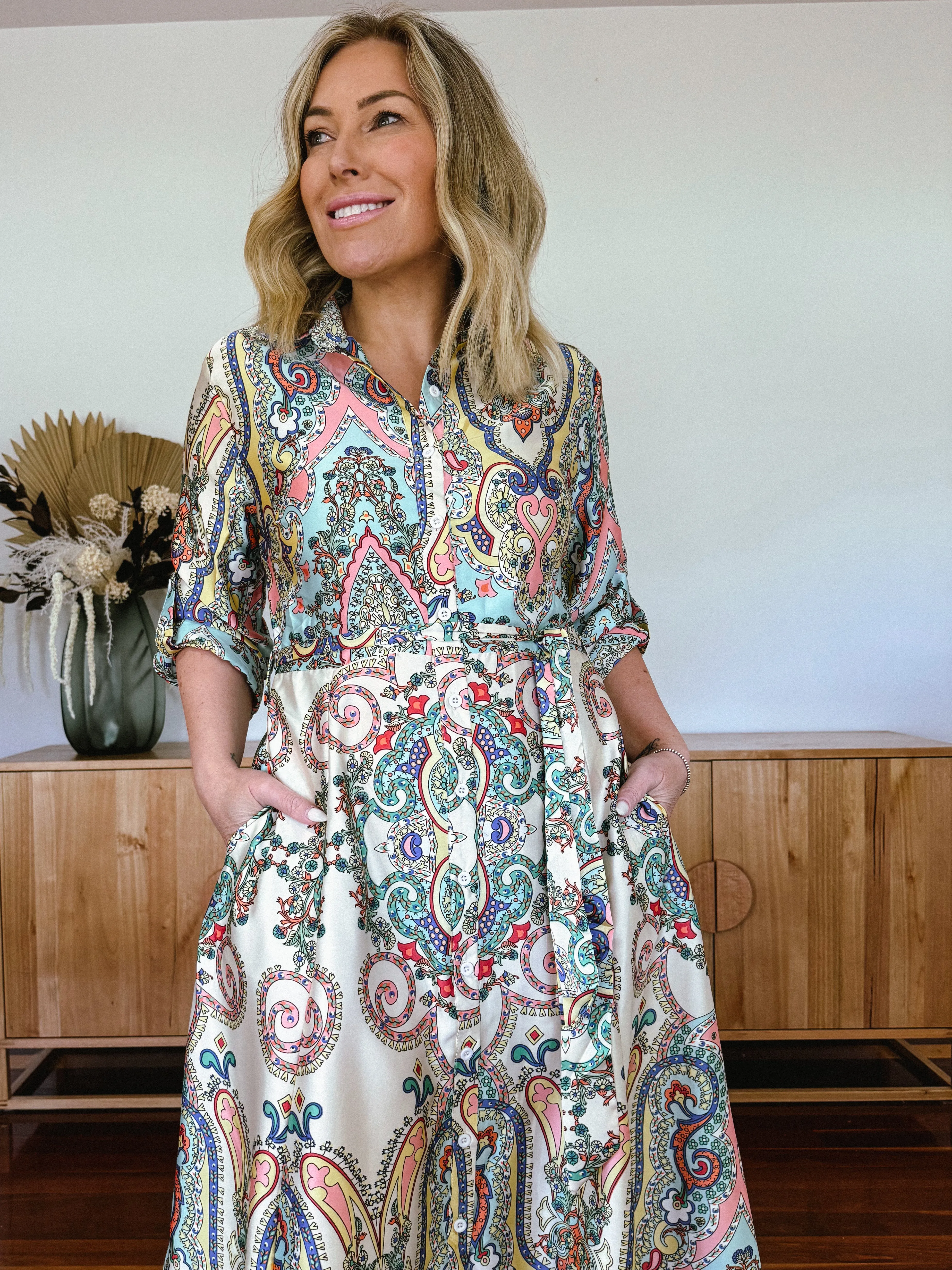 PAISLEY SHIRT DRESS