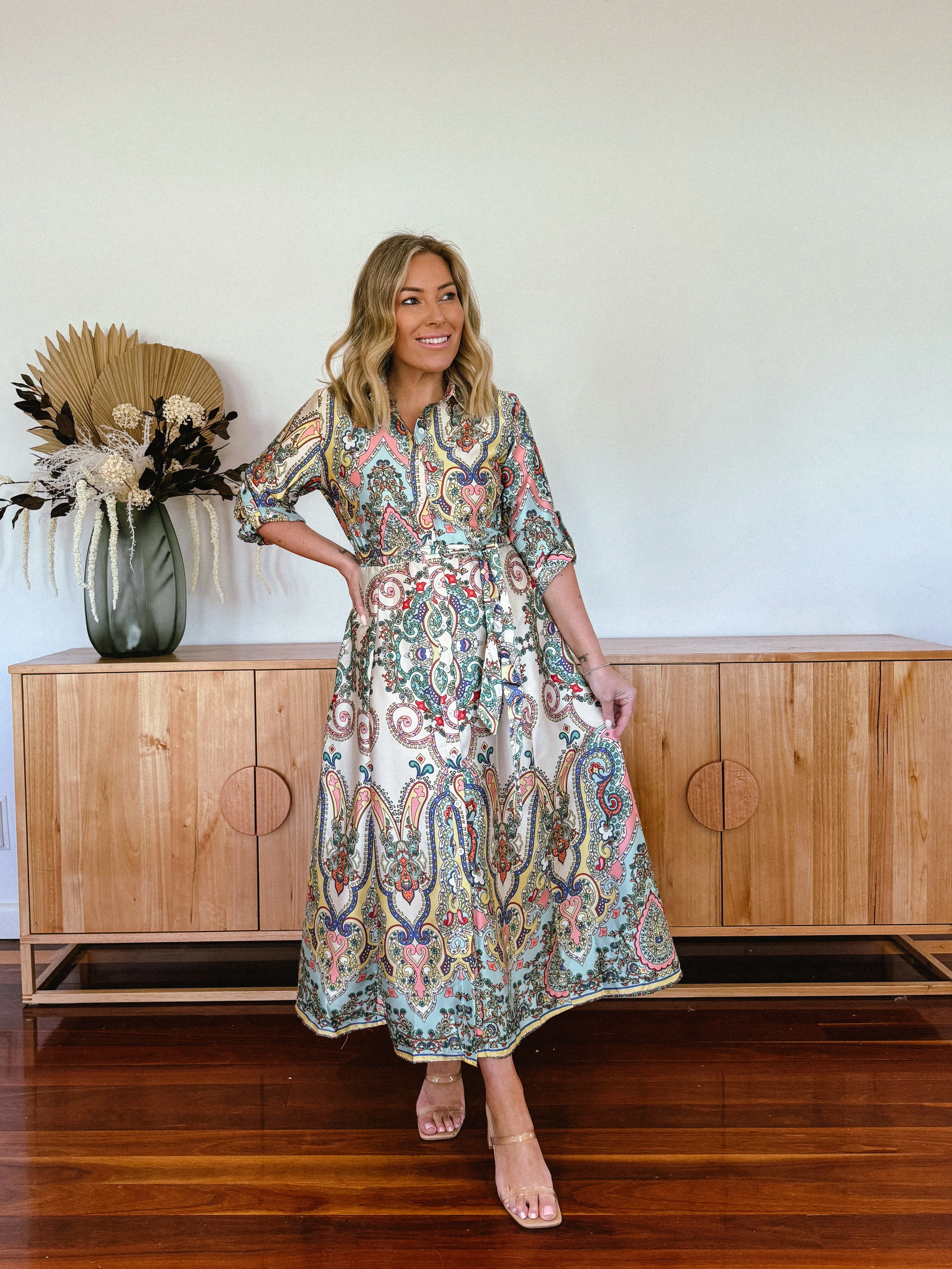 PAISLEY SHIRT DRESS