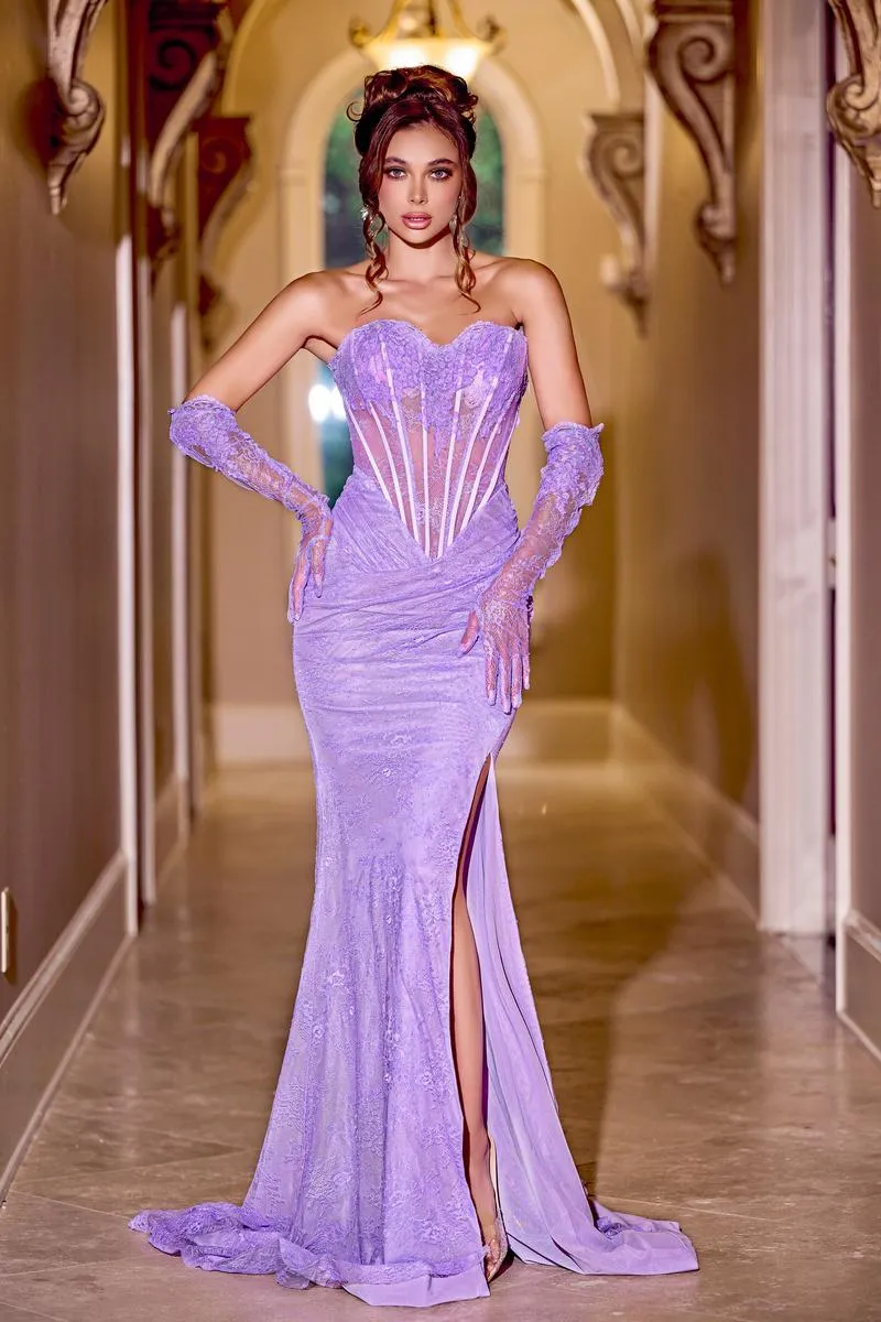 Portia and Scarlett Corset Lace Prom Dress PS24139